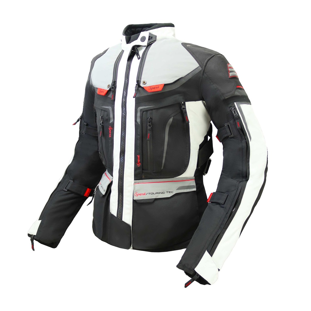 Jachetă moto textilă pentru femei SPARK NEVADA LADY, gri