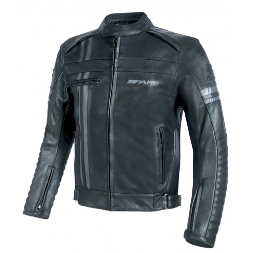 Pánská kožená moto bunda SPARK BRONO EVO, černá